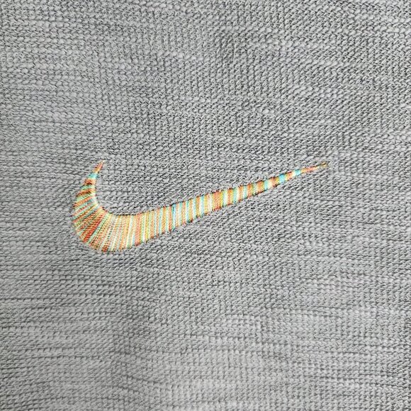 Nike Kids Dri-FIT Shirt 3/4 Sleeve Gray & White Embroidered Swoosh Youth Size XL - Picture 6 of 13